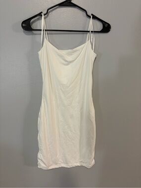 White Bodycon Dress with Spaghetti Straps